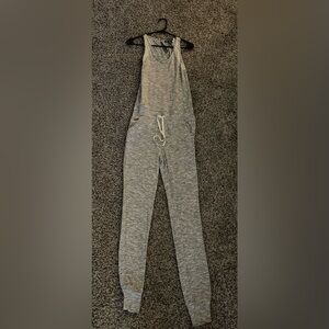 Miss Chievous Heather Gray Romper Joggers